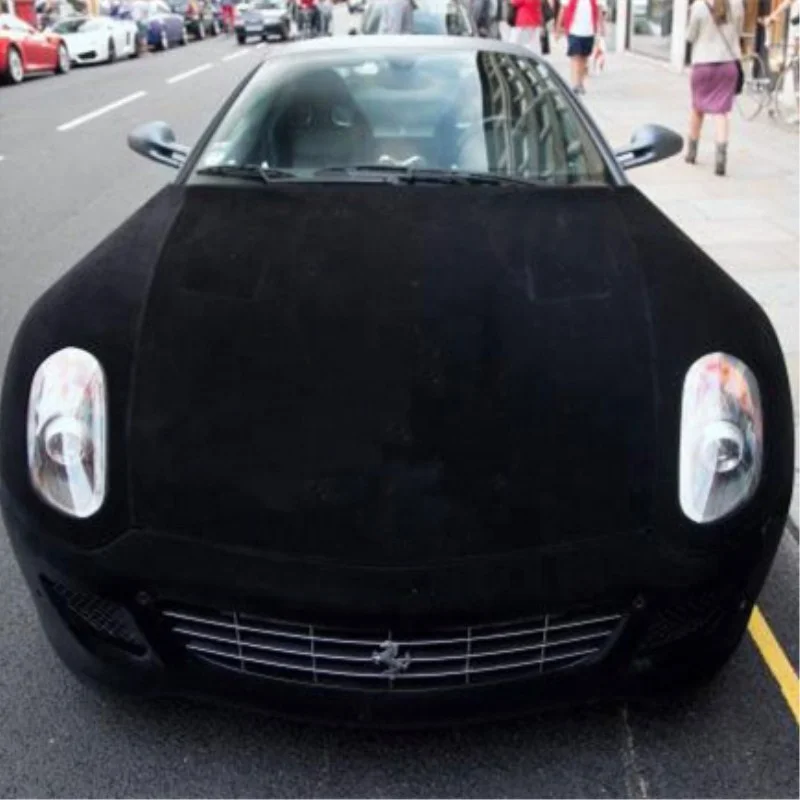 1.35*15M alcantara car wrap black velvet vinyl for car interior suede car wrap