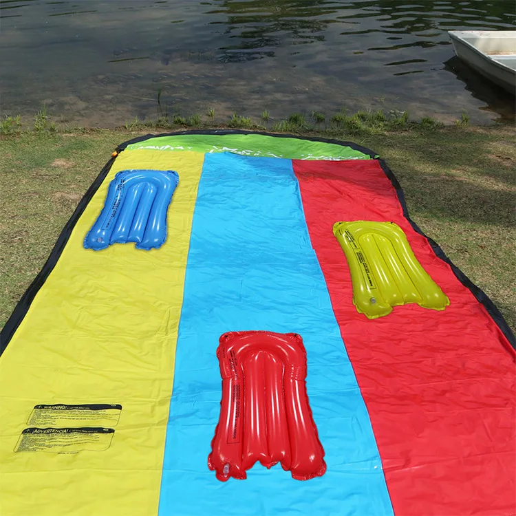 Wholesale children & adult outdoor summer water slide lawn inflatable lawn inflatable water jet pad water slide toy