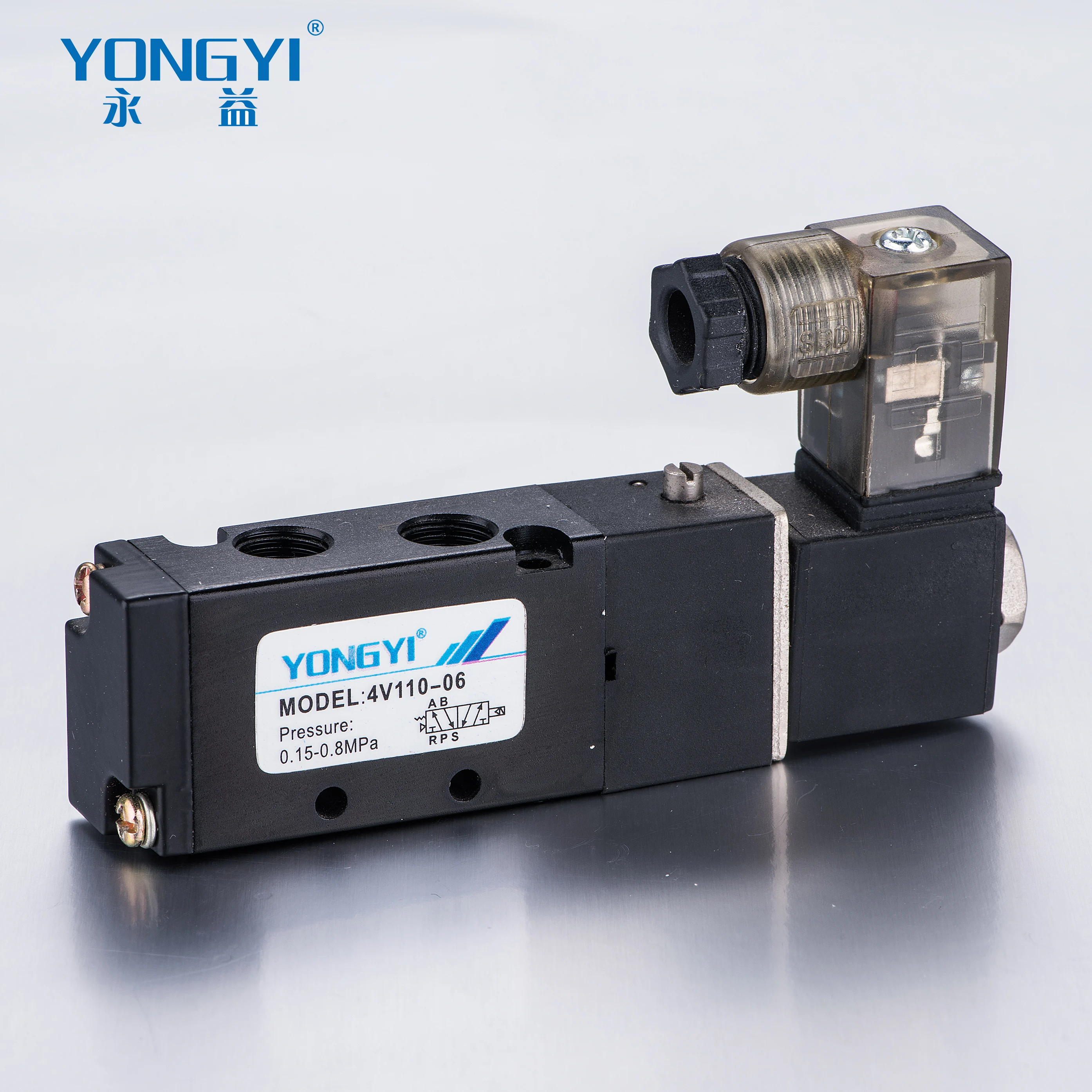 4v110-M5 5/2 Pneumatic 12v 24v dc Solenoid Control Valve 220v ac