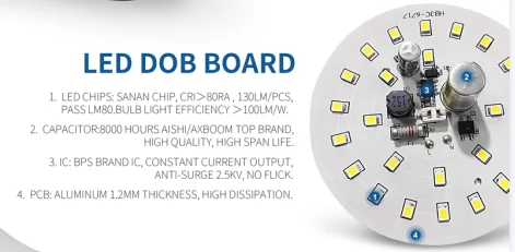 Aluminum bulbs Pcb Circuit Board 220V Dob Led Bulb 30W 40W 50W Smd2835 Led Bulb Lamp Pcb Board 40w