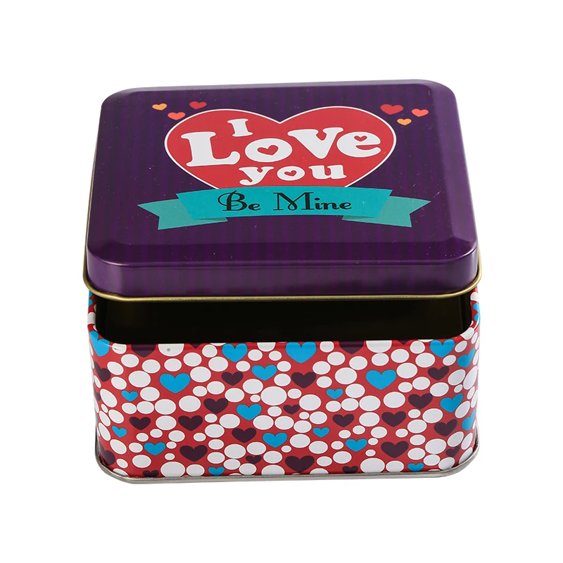 
Storage Box with Lid Biscuit Candy Iron Boxes Cosmetics Sundries Storage Case Sweet and Cute Tin Box 