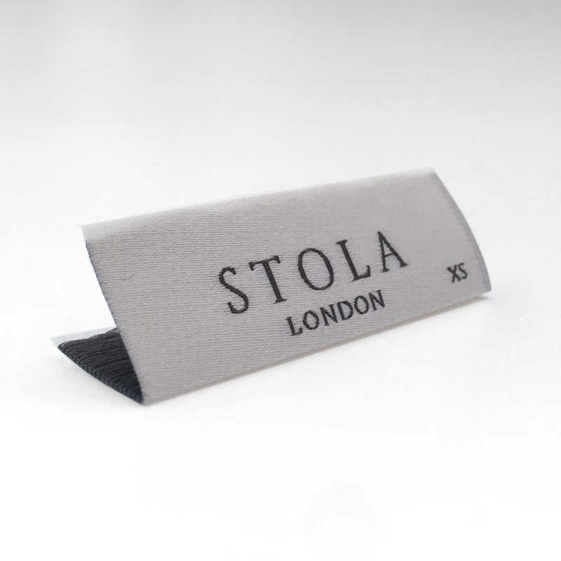 Custom Personalised Fabric Small OEKO-TEX Garment Hemtags Damask Inner Neck Sleeve Tags Woven Hem Labels