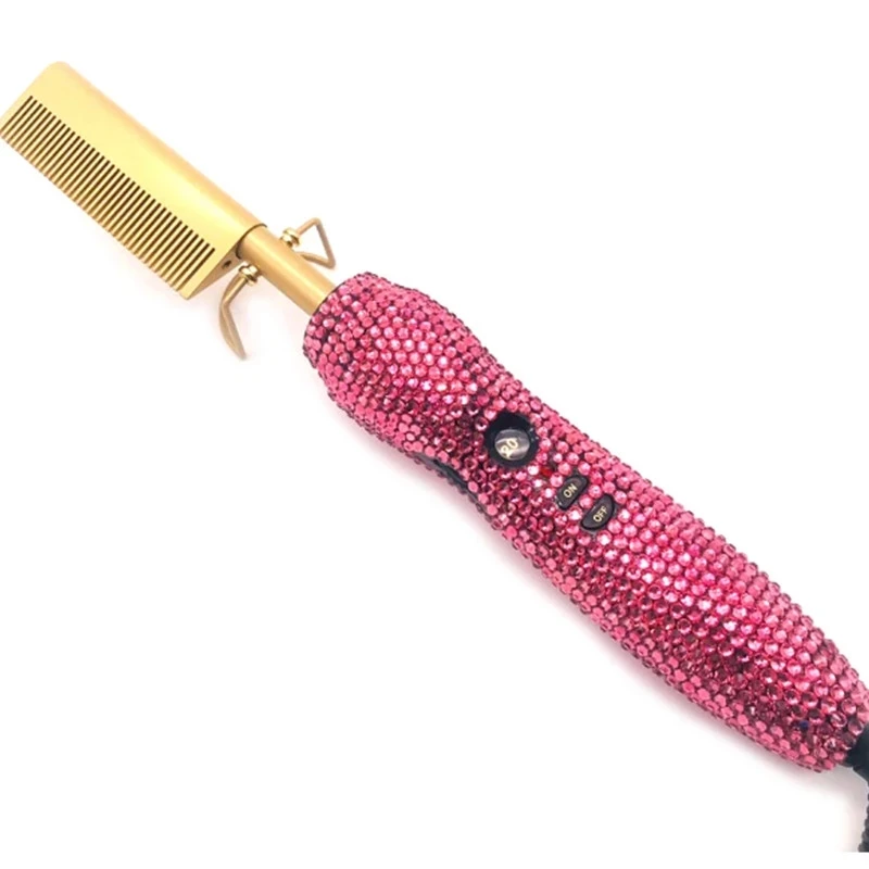 Private Label Portable Hair Brush Straightener Professional Electric Hair Straightener Comb Hot Comb