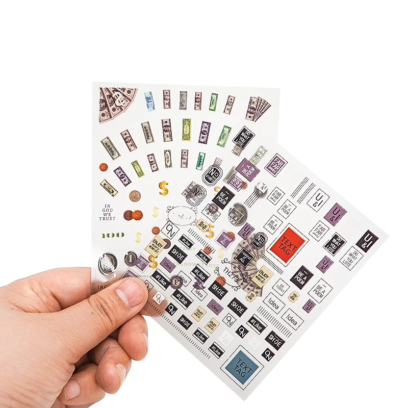 Custom Self Adhesive A4 A5 A6 Size Viny Waterproof Matte Kiss Cut Sticker Sheets