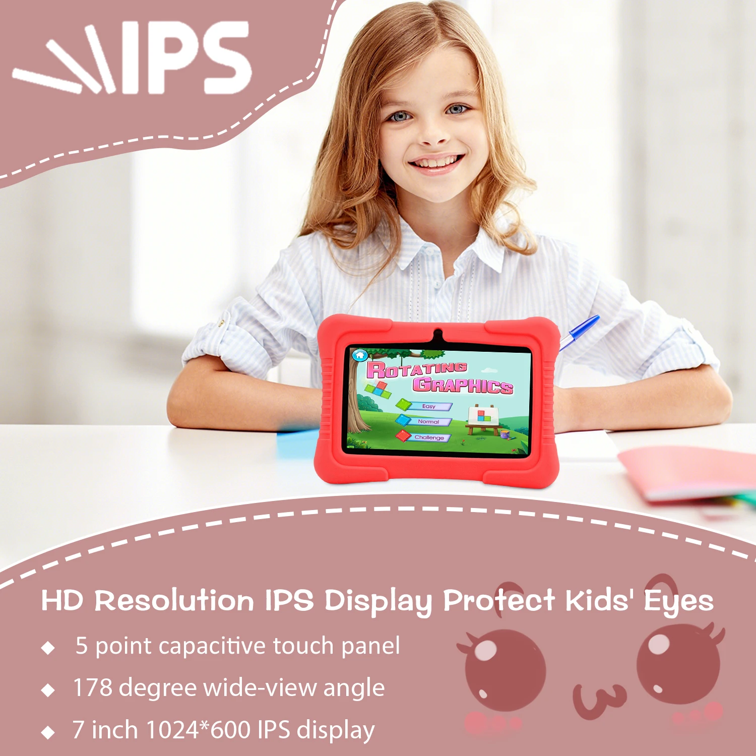 A100 Tablet 7 Inch 1GB Ram 16GB Rom Education Kids Wifi Android 10 Tablet Pc