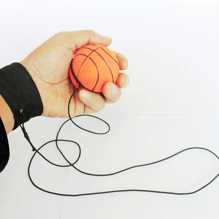
6.3cm rubber rubber wrist band return ball with string high bounce ball 