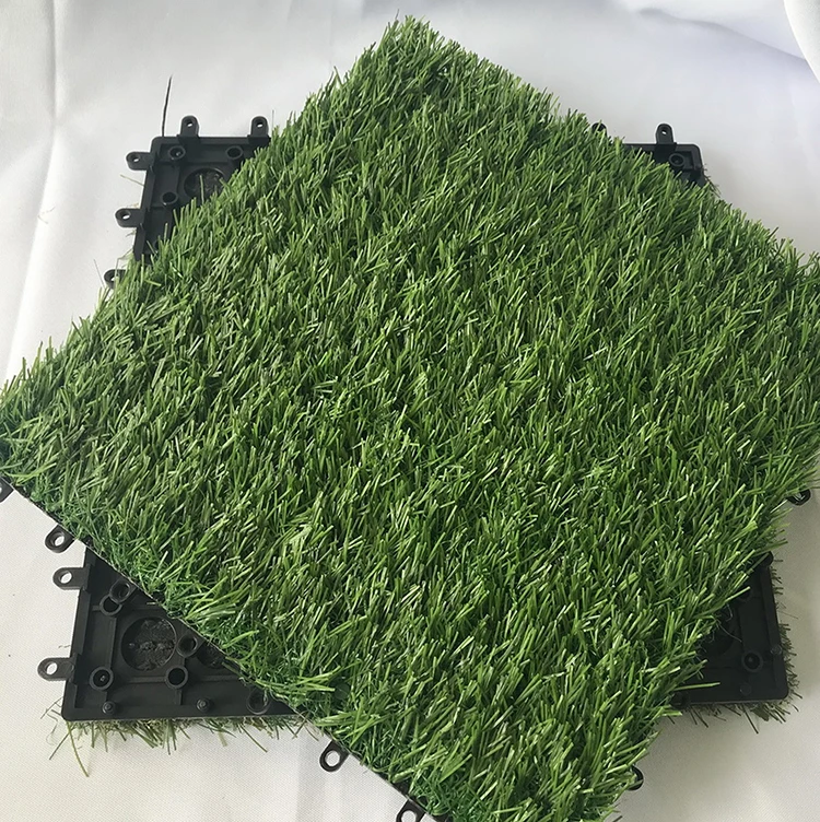 
3D Pattern Artificial Grass Tiles Outdoor Turf Grass for Dogs Pet Synthetic Grass Rug for Patio House Decoration Balcony 