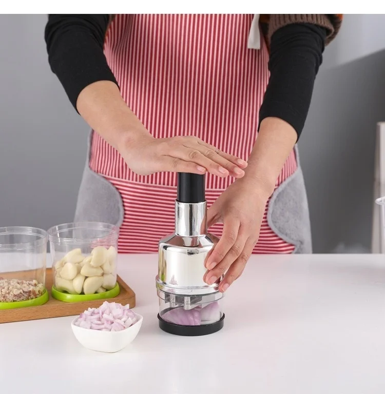 Labor-saving Manual Onion Chopper Garlic Crusher Easy to Clean Garlic Chopper Efficient Garlic Pounder Large Capacity