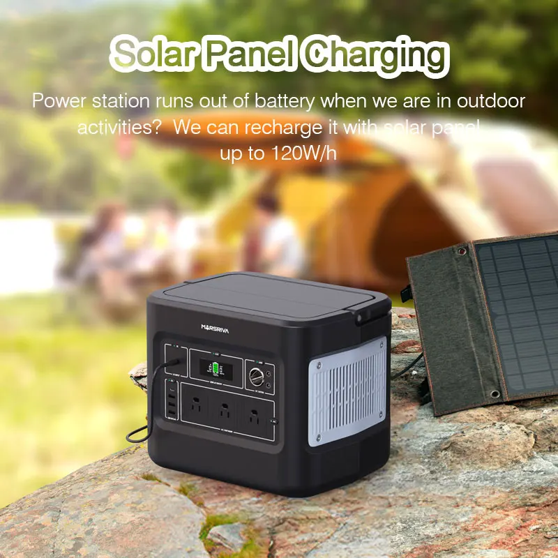 MARSRIVA hot sell Safe outdoor home solar energy system 1000w 220V Battery Power Station for Camping