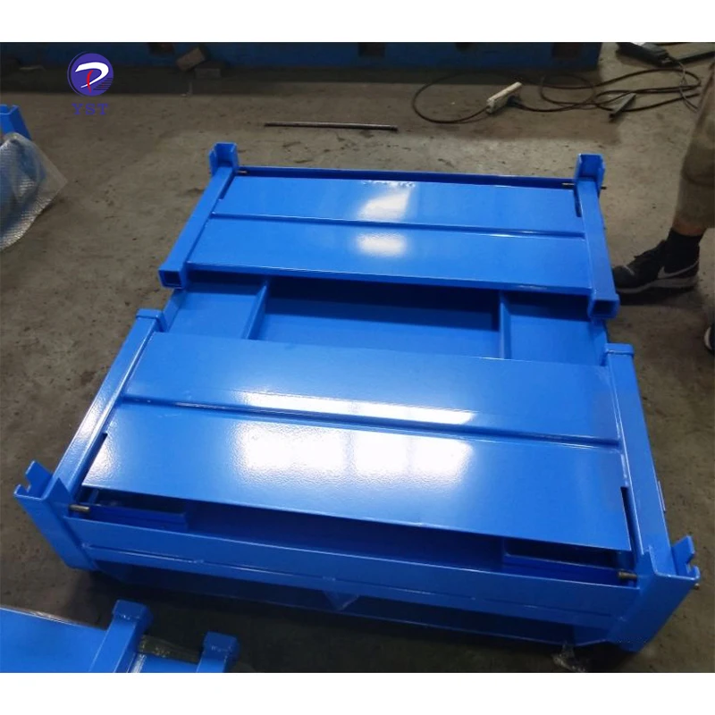 Good quality large heavy duty stackable durable rigid corrugated steel bins