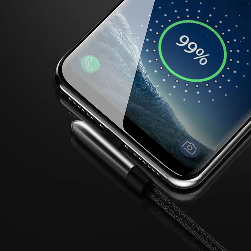 For iPhone Nylon Braided 90 Degree Right Angle L Shape USB Charger Extension Cable