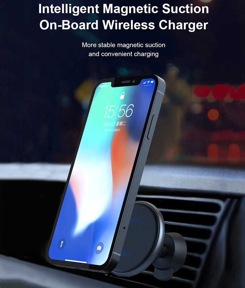  Новый дизайн для iPhone 12 автомобильное магнитное беспроводное зарядное устройство 15 Вт Mini Pro