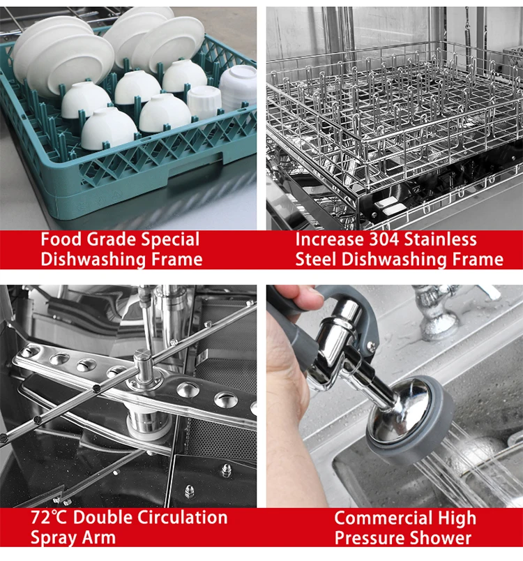 Commercial Stainless Steel Professional Freestanding Dishwasher Dish Washing Machine for Restaurant