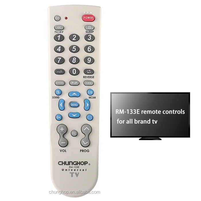 Chunghop RM-133E гостиная умный Телевизор с ЖК/LED/TV/HDTV, универсальное пульт дистанционного управления, белый, черный, серебряный