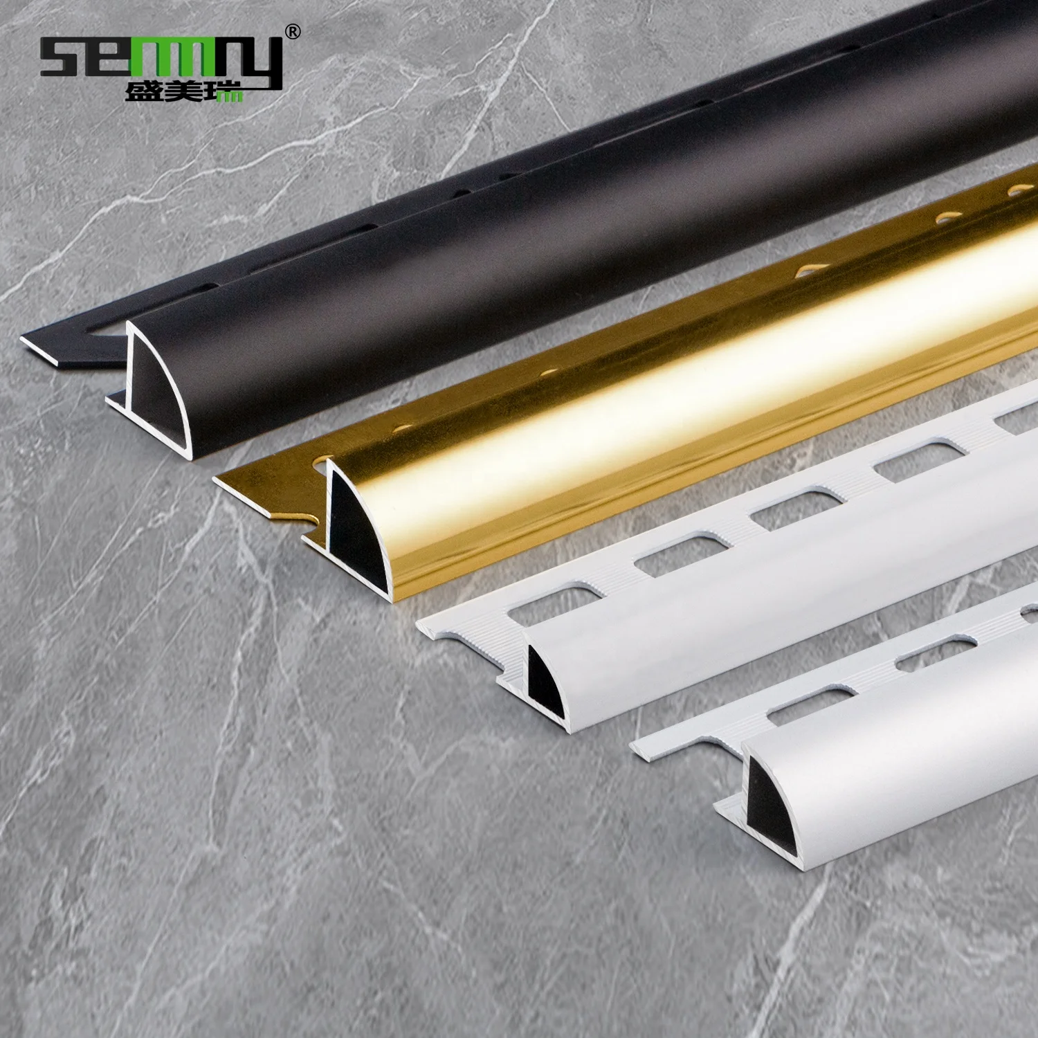 Drop shipping factory whosale price aluminium decorative strips corner ceramic tile trim tile trim ceramics