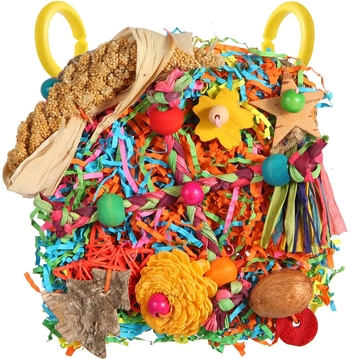 ZMaker New Parakeet Toys Bird Foraging Toys Grass Mat Climbing Wall Parrot Grass Mat Foraging Wall Toys