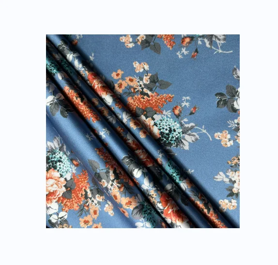 Wholesale Woven 100% Polyester Fabric Satin Silk Printed Fabric For Dress Digital Print