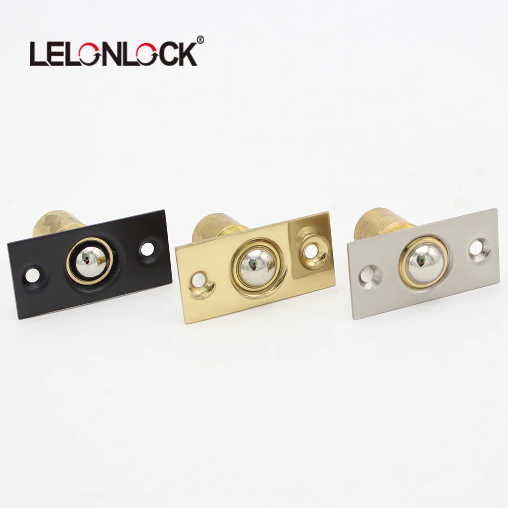 Pure Copper Ball Roller Invisible Door Catcher Popular Brushed Gold Silent Base Knob