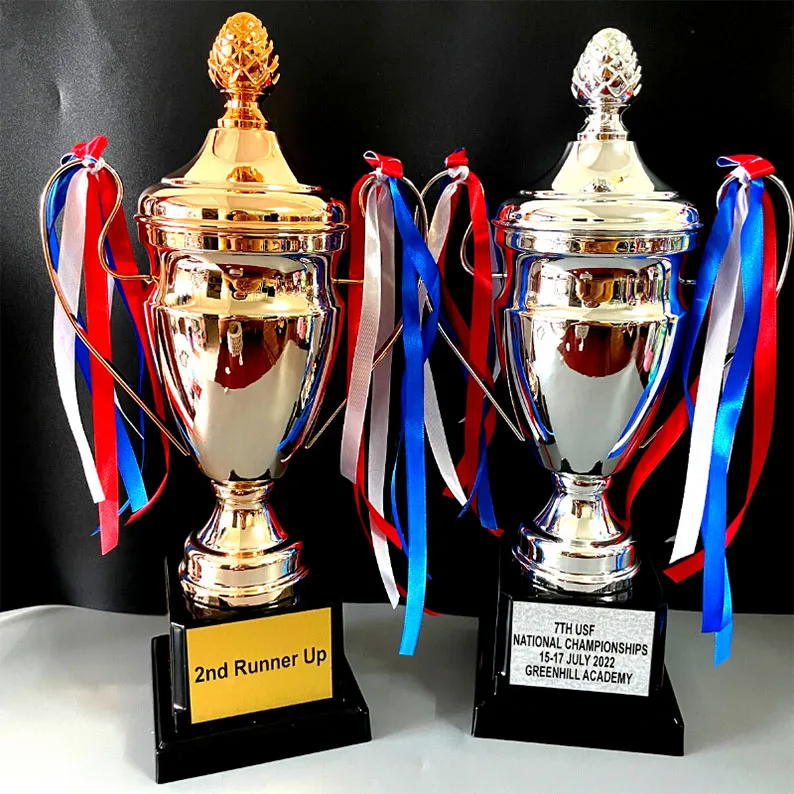 Manufacturer Wholesale Medalion Custom Metal Medal Sports Cups Soccer Football Medal And Trophy