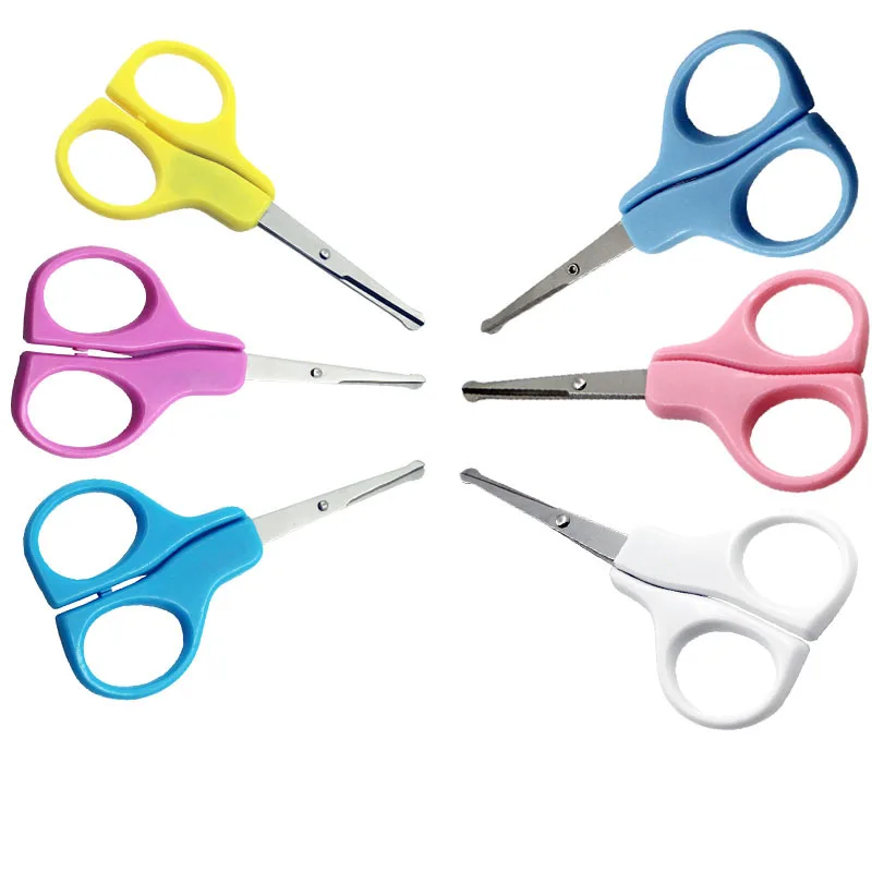 Wholesale Newborn Baby Safety Nail Clippers Scissors Cutter Round Head Baby Nail Scissors