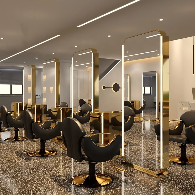 Beauty Luxury Modern Barbershop Hair Salon Hairdressing Mirror Salon Equipment