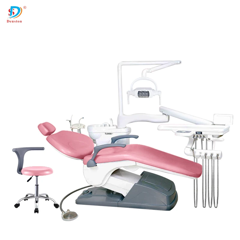Dental Unit Chair High Quality Dental Equipment Best Price For Led Light Lamp Sale With Stool And Trolley For Hospital Clinic