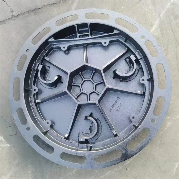 ductile iron manhole cover square cast Block campus sewer Can be customized sealed round bs en 124 ductile iron manhole cover