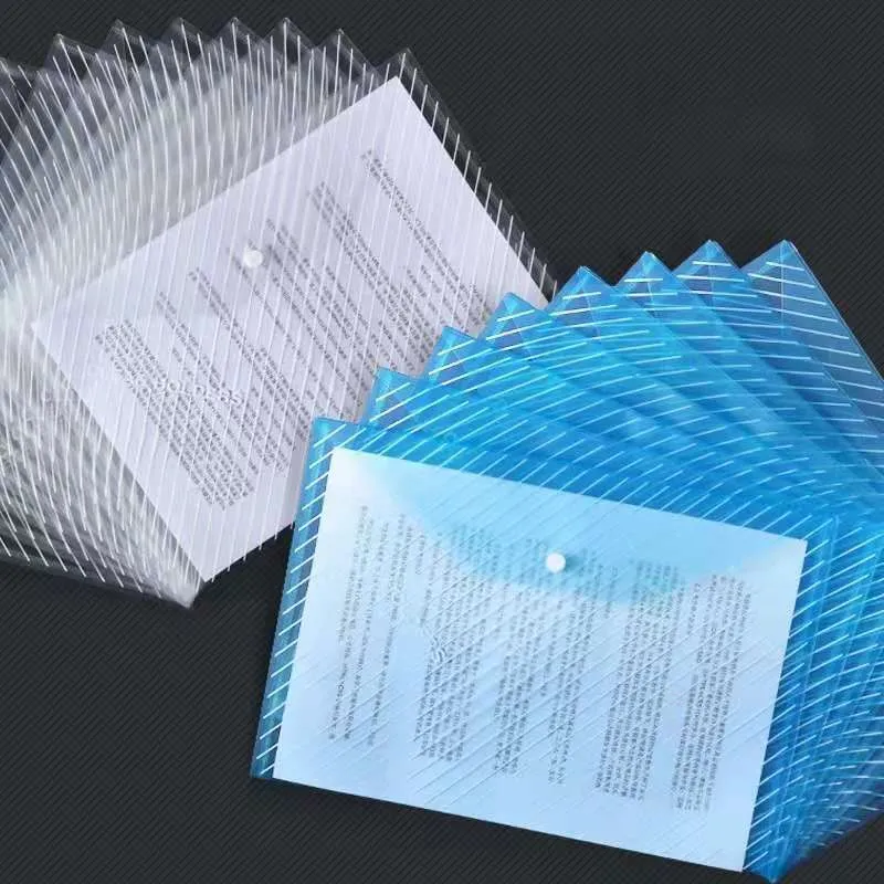 
Custom Frosted Plastic Envelope File Folder Snap Button Pp Folder 