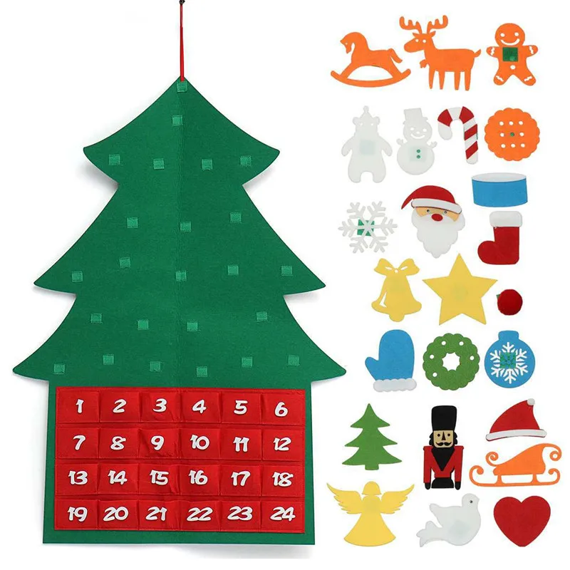 Christmas trees ornaments Felt christmas trees for kids handmade toys diy Felt fabric toys christmas tree