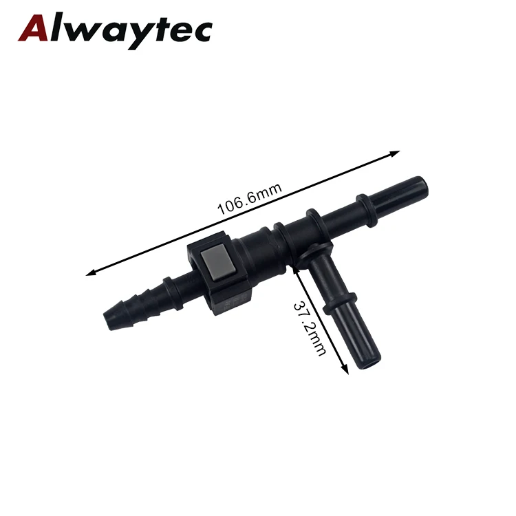 Automobile Denso Fuel Injection Pump Nylon Fuel Hose Fittings, 3 Way Tube Connector For Auto Engine Female Pipe Plastic Fitting