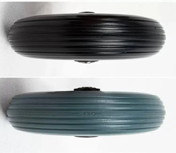 Wholesale Electrical Wheelchair Spare Parts 8 inch PU Solid Tires for electric Wheelchair Front Wheel from factory