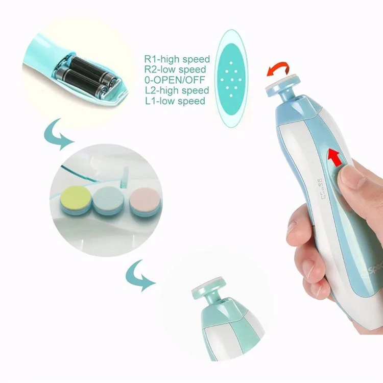 
Led Lights Low Noise Baby Nail Clipper File Nail Trimmer 