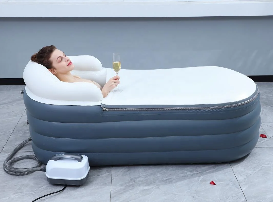 2022 New Designed Family Inflatable Bubble Bathtub PVC Barrel with New Bubble Machine