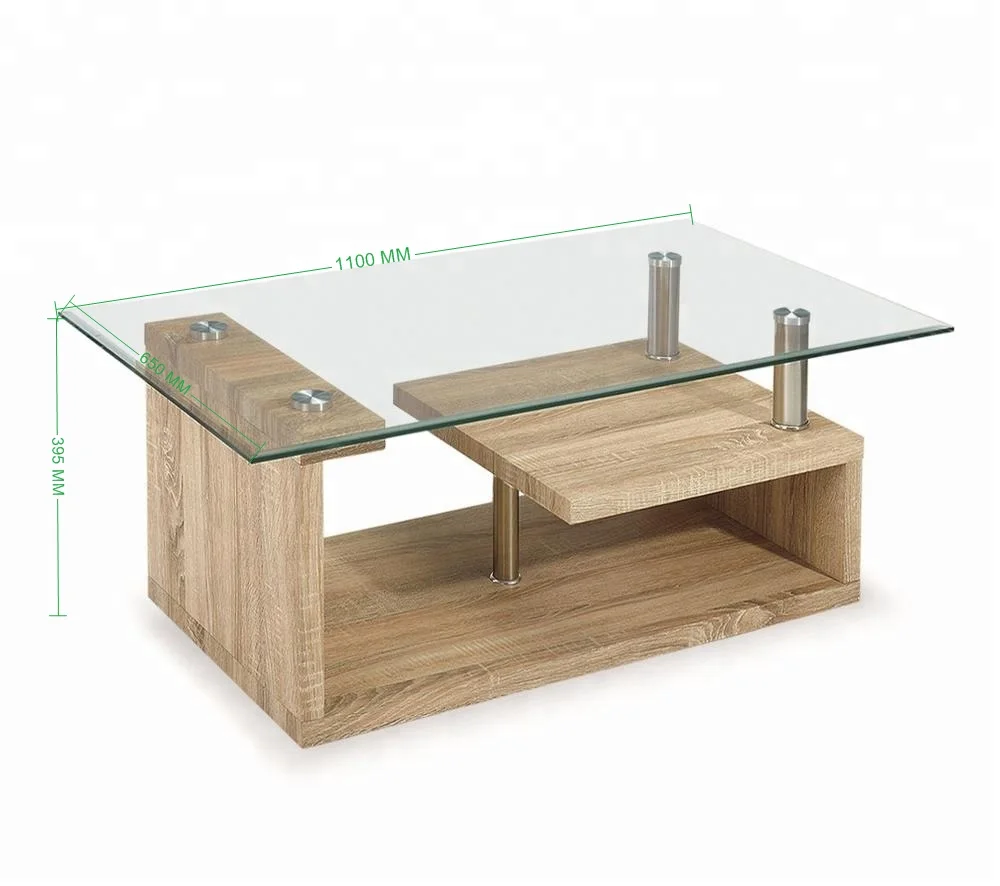 Элегантный и Сияющий прозрачный кофейный столик из закаленного стекла для гостиной