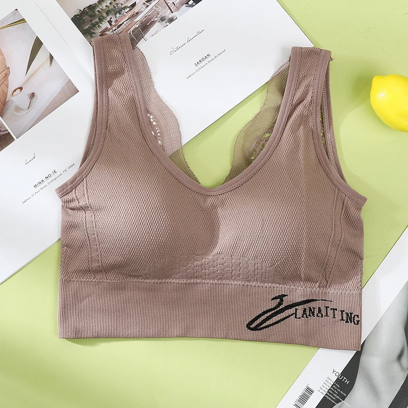 2021 spring and autumn Japanese V-neck lace French wrapped chest tube vest can be worn with chest pad sexy gathered underwear