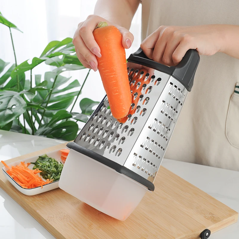 Kitchen Slicer 4 Sides Vegetables Ginger Stainless steel four-sided melon plane rmulti-purpose vegetable cutter potato grater