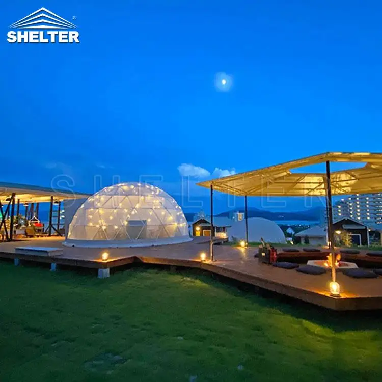 6m Transparent Garden Igloo Dome Tent Outdoor Restaurant Geodesic Dome Clear Igloo Tent For Sale