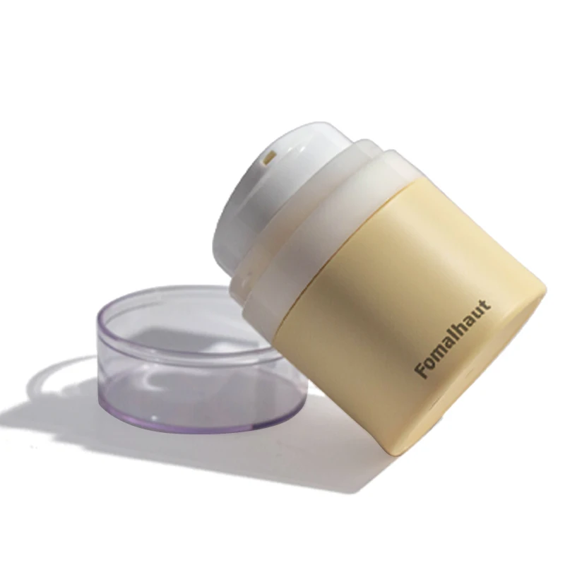 Wholesale 50g Frosted Replacement Jar With Pump Face Cream Airless Double Wall Jar