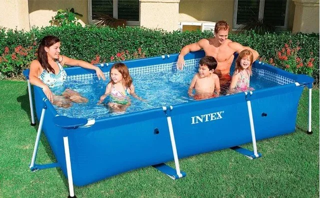 INTEX 28273 4,50 м x 2,20 м x 84 см бассейн с металлической рамой прямоугольный семейный бассейн