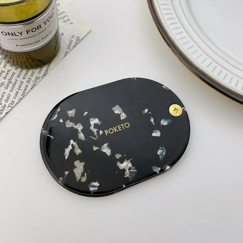 SAIYII Custom Logo Retro Comb Acetate Plate Thickened Acetate Plate Double-sided Mirror Set