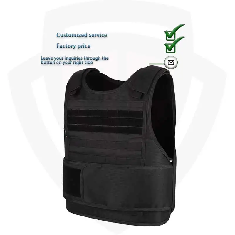 Double Safe Factory Black Molle Plate Carrier Personal Protective Concealable Stab proof Tactical Weigh Molle Vest Armor Vest