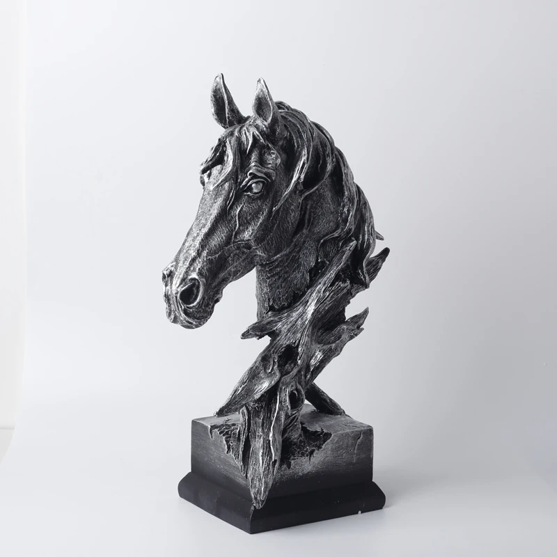 New Design Nordic modern creative life size horse statues fiberglass horse head