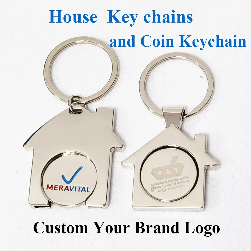 Keyring Manufacturer Wholesale Shopping Cart Trolley Keychain Shopping Trolley Coin Supermarket Custom Metal Token Key chains