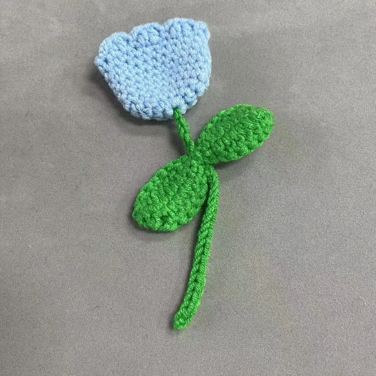 ZSY Small Size Tulip Crochet Flowers Applique Manufactures Handmade Knit Kit Crochets Plush Crochet Flowers