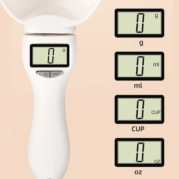 800g / 0.1g digital measuring spoon pet food weight measuring scoop scale digital spoon scale with LED display
