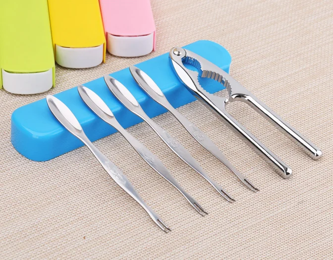 Stainless Steel Seafood Tools Set Nut Crackers Seafood Lobster Crackers Crab Crackers Opener Tool Set