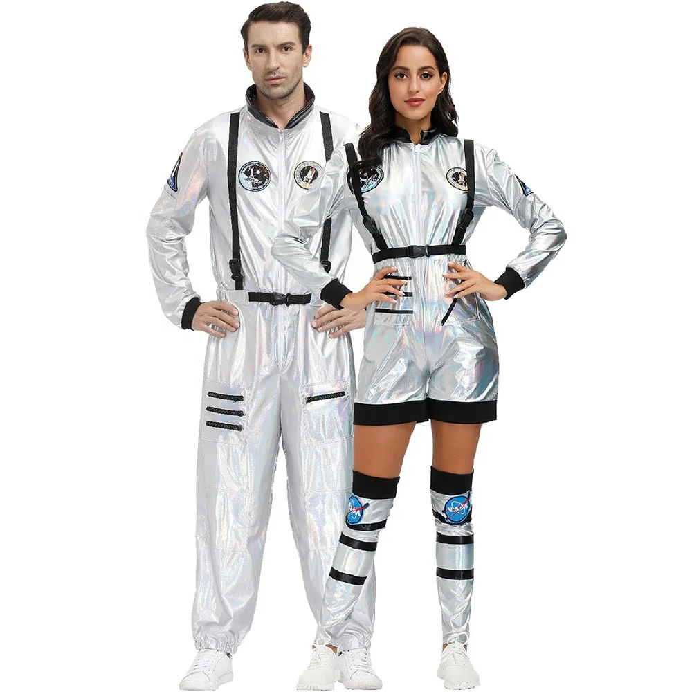 Halloween Costume Adult Astronaut Costume Jumpsuit Space Suit for Men Women Cosplay Space Man Astronaut Costume