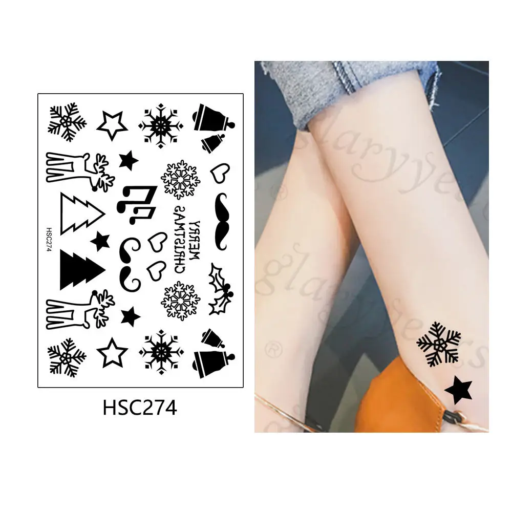
HSC201-HSC318 Men and women waterproof fake tattoo temporary color tattoo stickers body art tattoo 