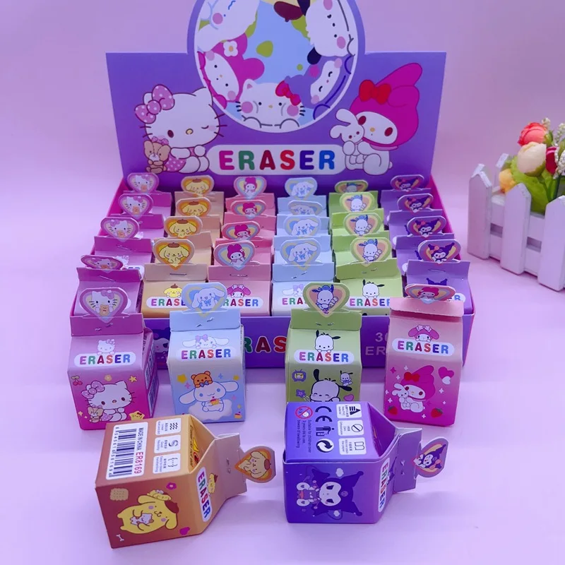 Stationery Melody Eraser, Blind box Kuromi Eraser, Cartoon Surprised KT eraser for kids