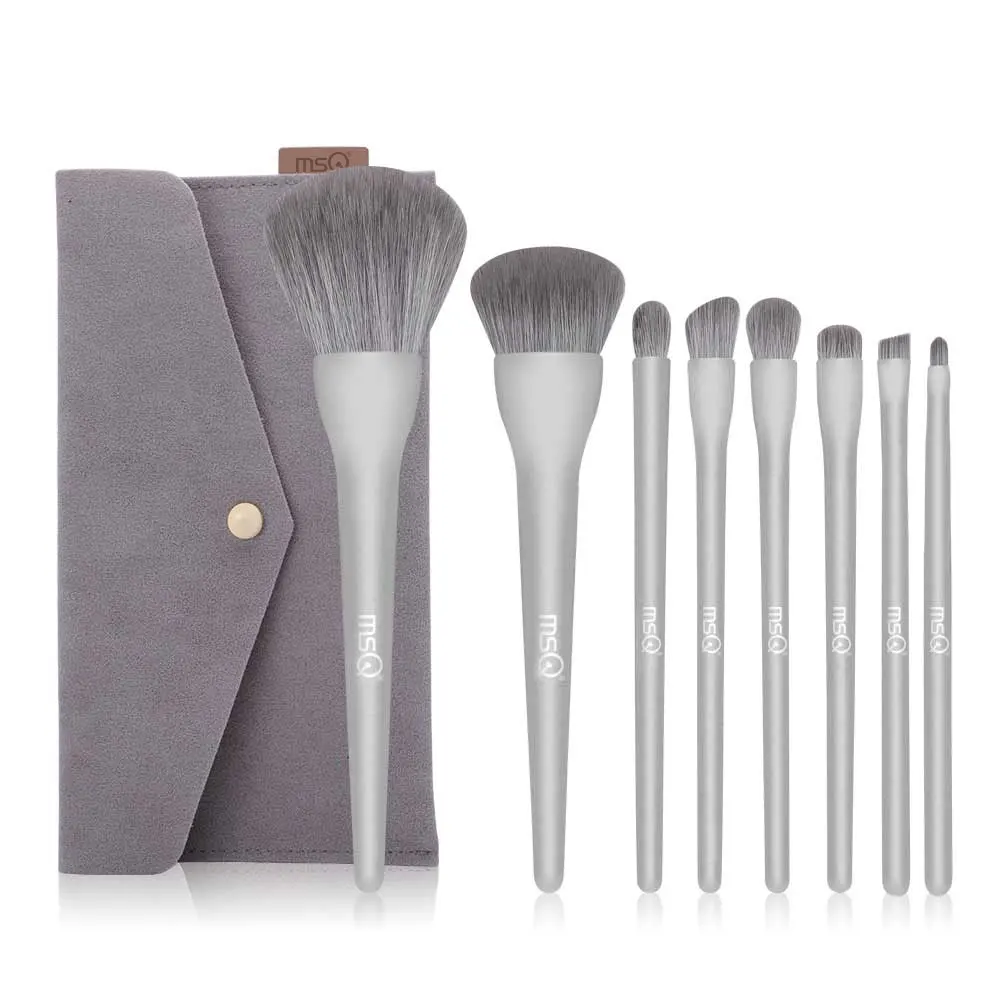 MSQ 8pcs candy house makeup brush set daily makeup brushes private label colorful Cosmetic Tool With Bag